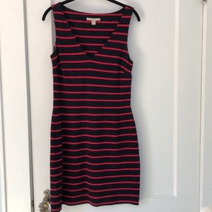 Banana Republic blue and red striped dress